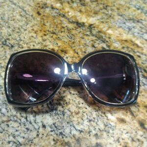 Jessica Simpson Oversized Sunglasses Black, Chrome J5234 OX - IOJSOP0927-R